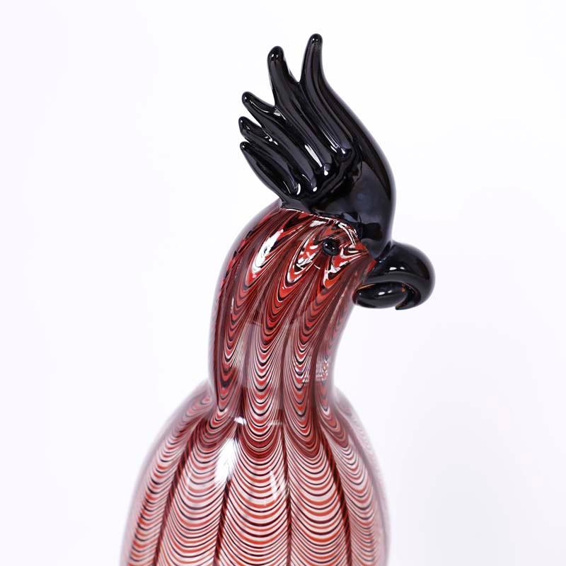 Scultura in vetro di Murano e bronzo con due uccelli di Zico Zanetti Murano, metà del secolo scorso in vendita 3