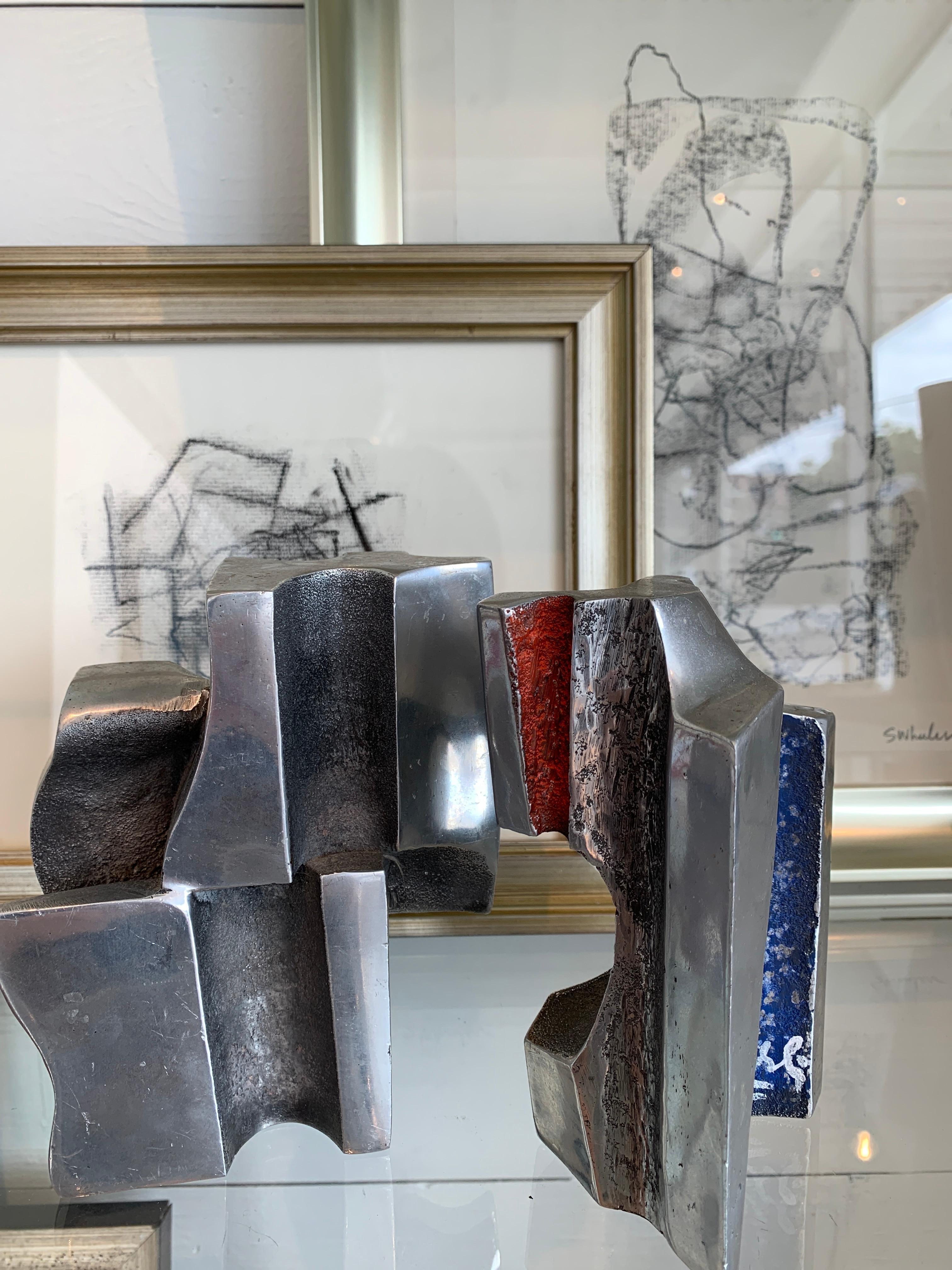 Modernistisches Vintage-Skulpturen-Set aus Aluminiumguss 2
