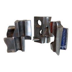Modernistisches Vintage-Skulpturen-Set aus Aluminiumguss