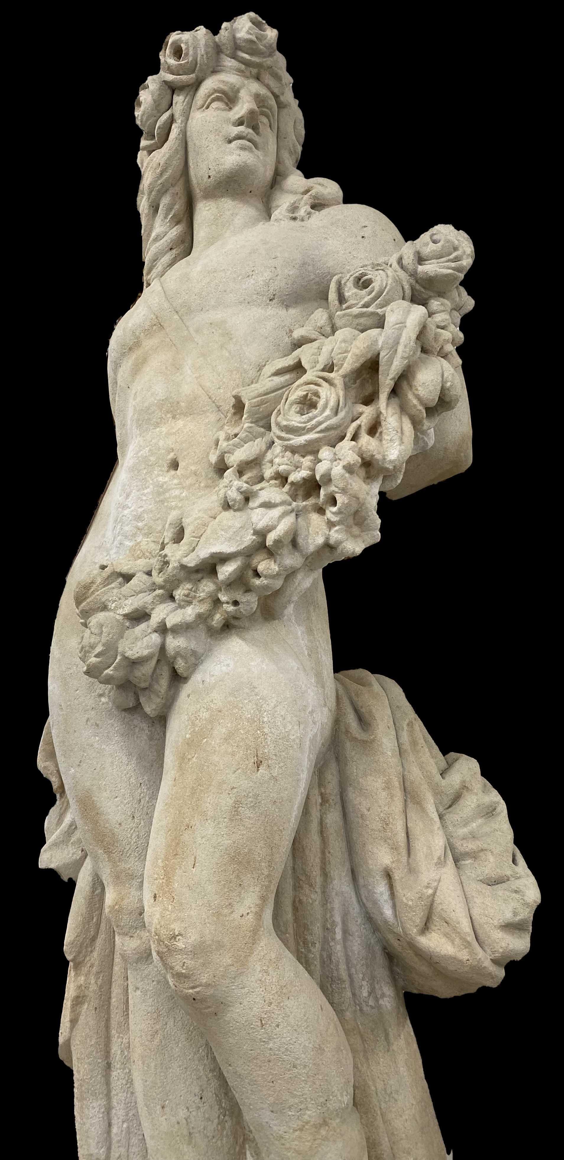 Monumental Italian 18'century Stone Sculpture of Mythological subject Apollo 4