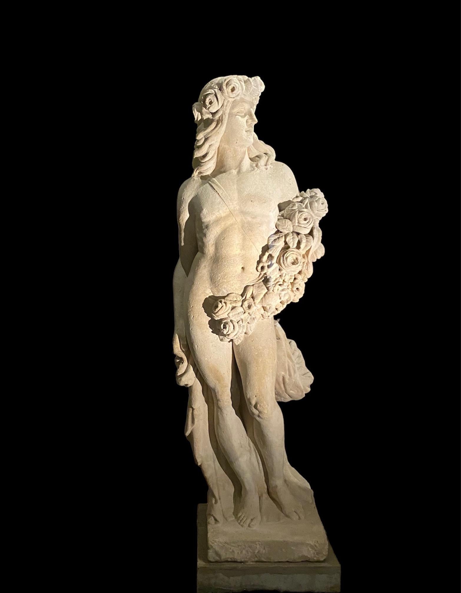 Monumental Italian 18'century Stone Sculpture of Mythological subject Apollo 5