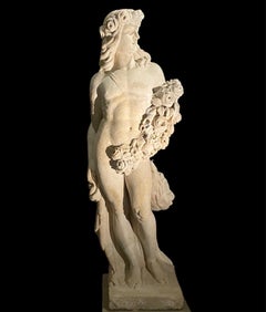 Monumental Italian 18'century Stone Sculpture of Mythological subject Apollo