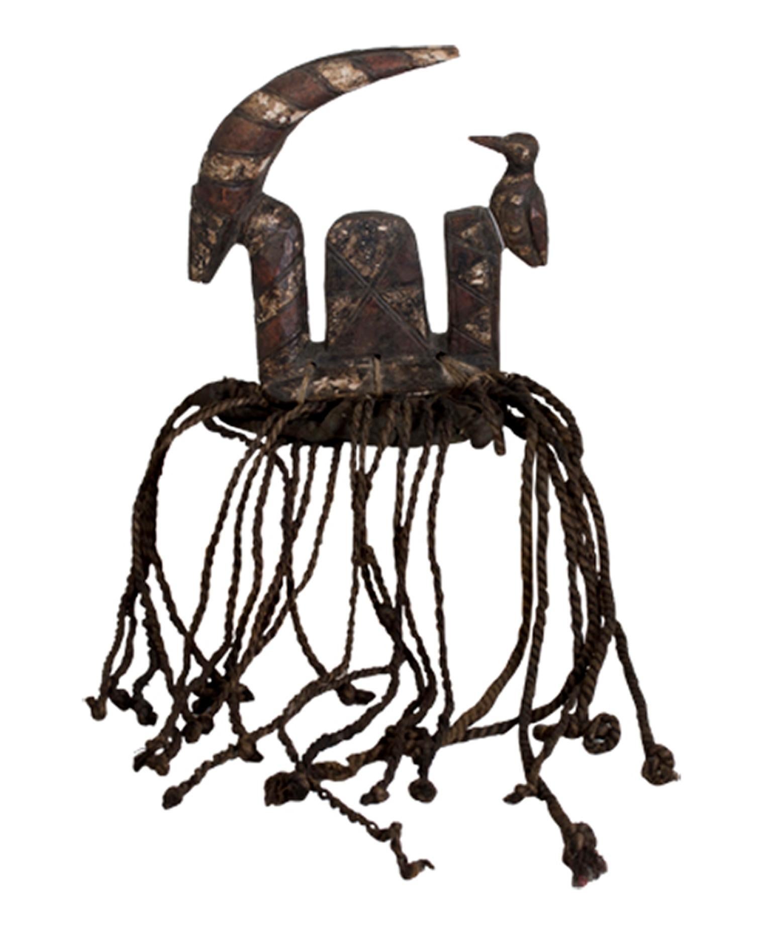 Unknown Abstract Sculpture - "Mossi Head dress Mas ceremonies Rep Upper Volta, " Wood created c. 1910