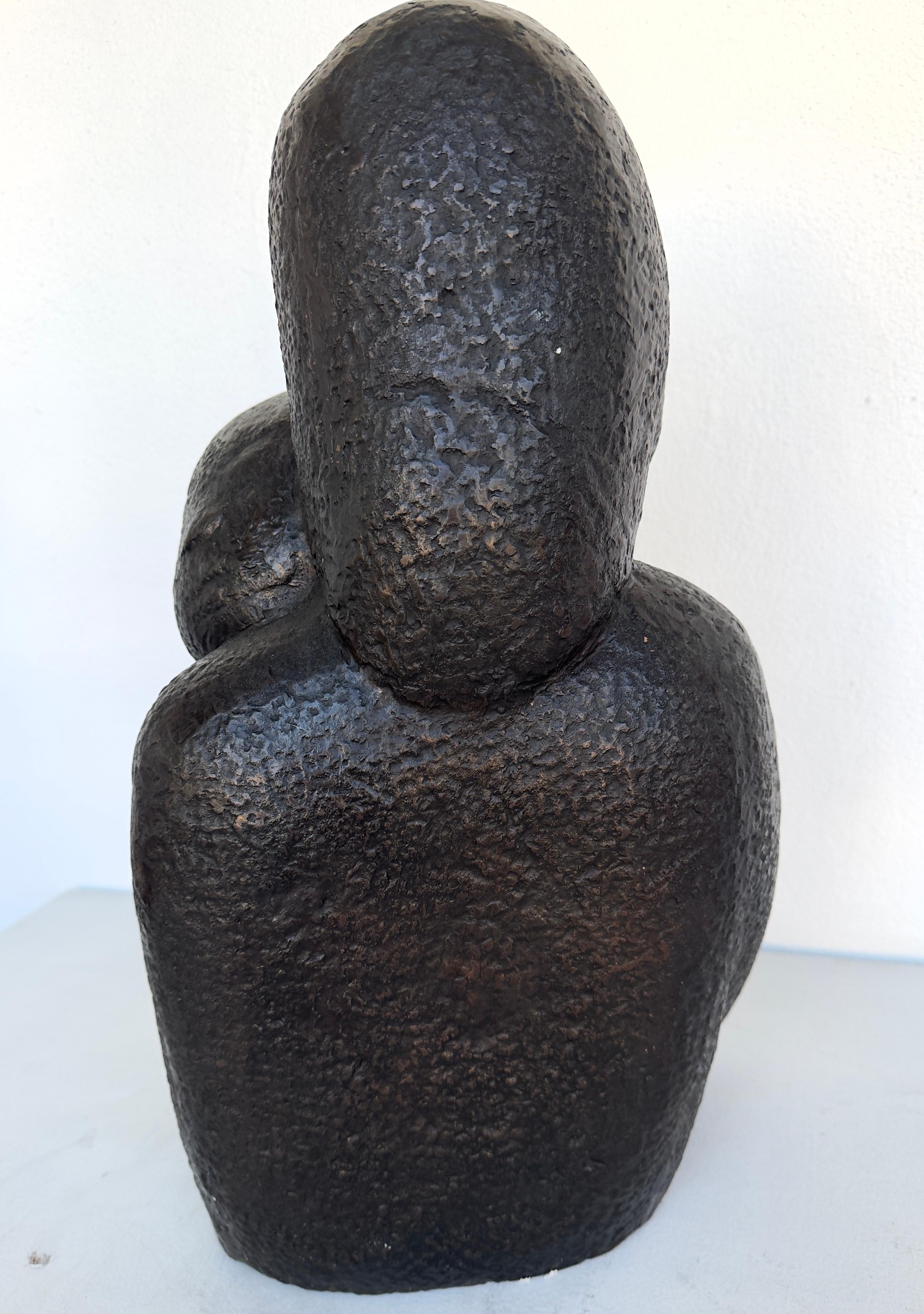 Biomorphic Sculpture Woman With Child Signed PJ edition 8/12 For Sale 4