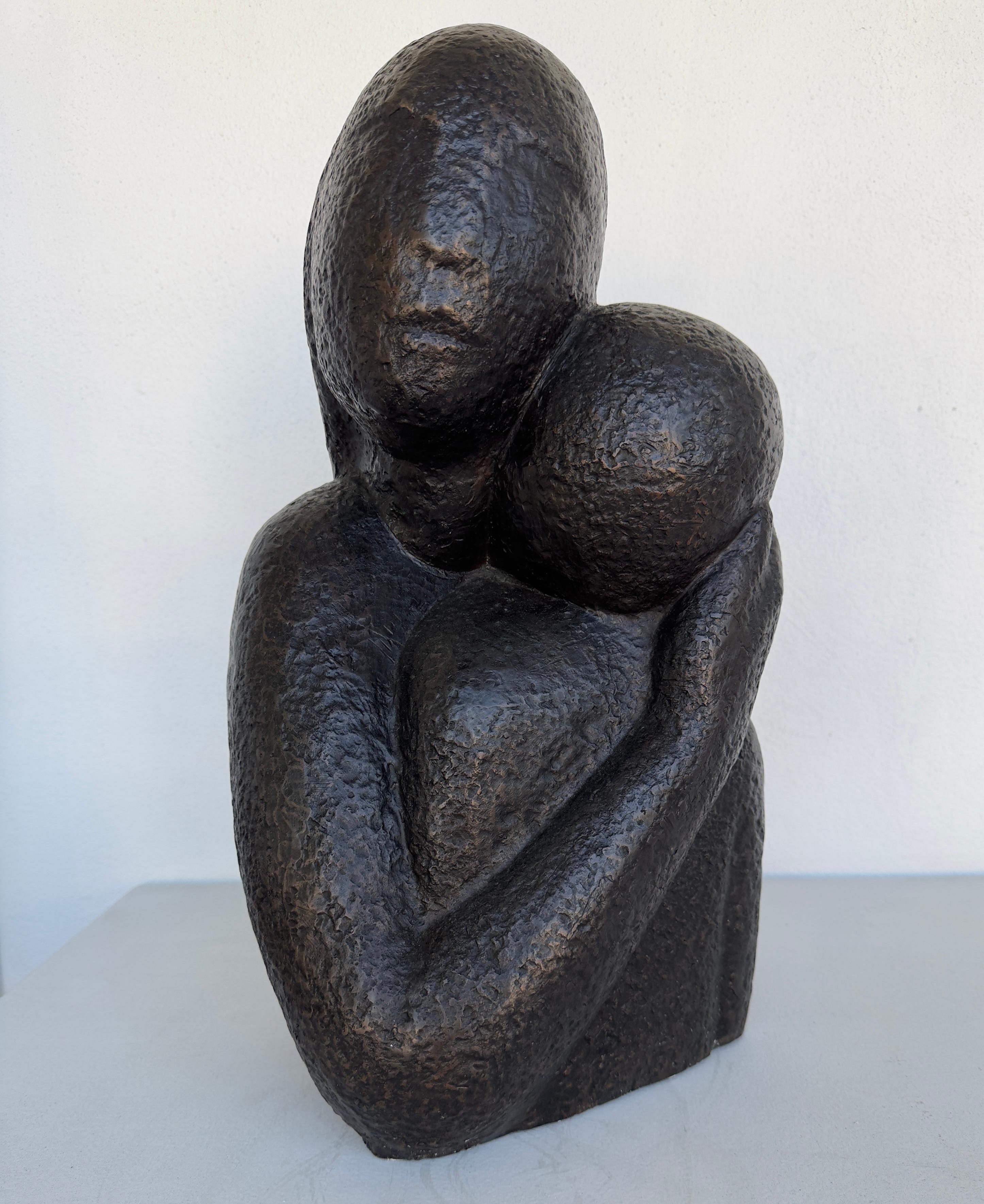 Biomorphic Sculpture Woman With Child Signed PJ edition 8/12 For Sale 5
