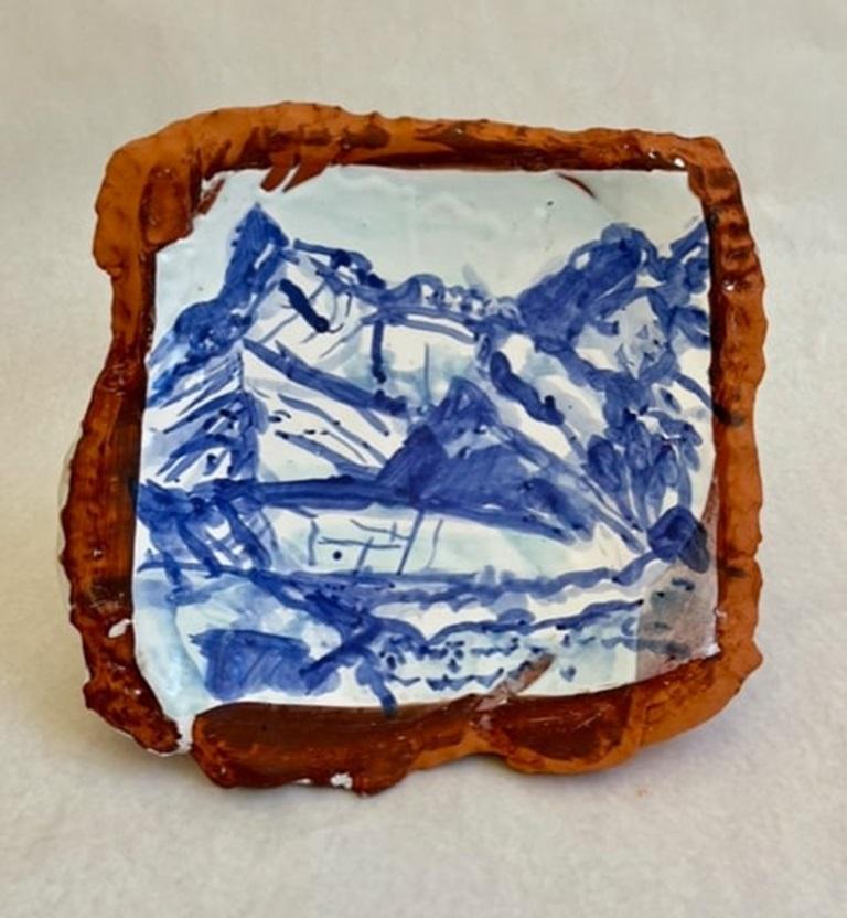 Unknown Abstract Sculpture - Mountains Platter, Ceramic Sculpture by Daniel Duford, 2023