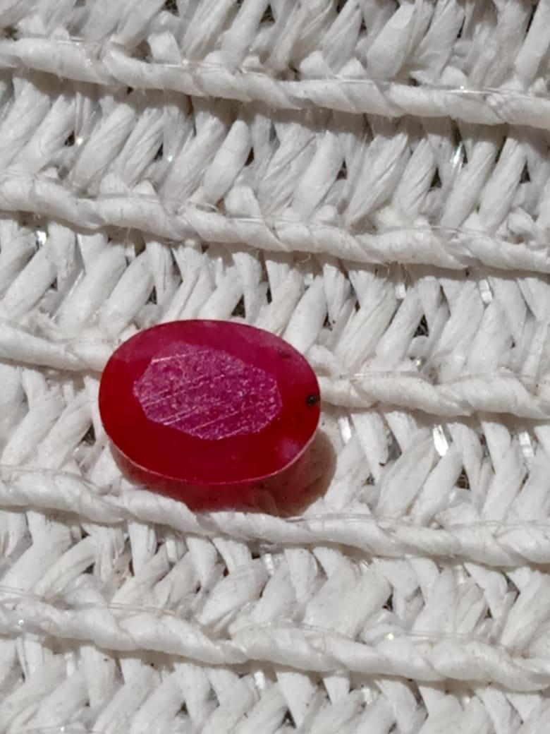 Natural Mozambique ruby translucent red not treated not heated 1.8carats