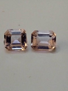 Natural Pink morganite pair 0.90 carat 