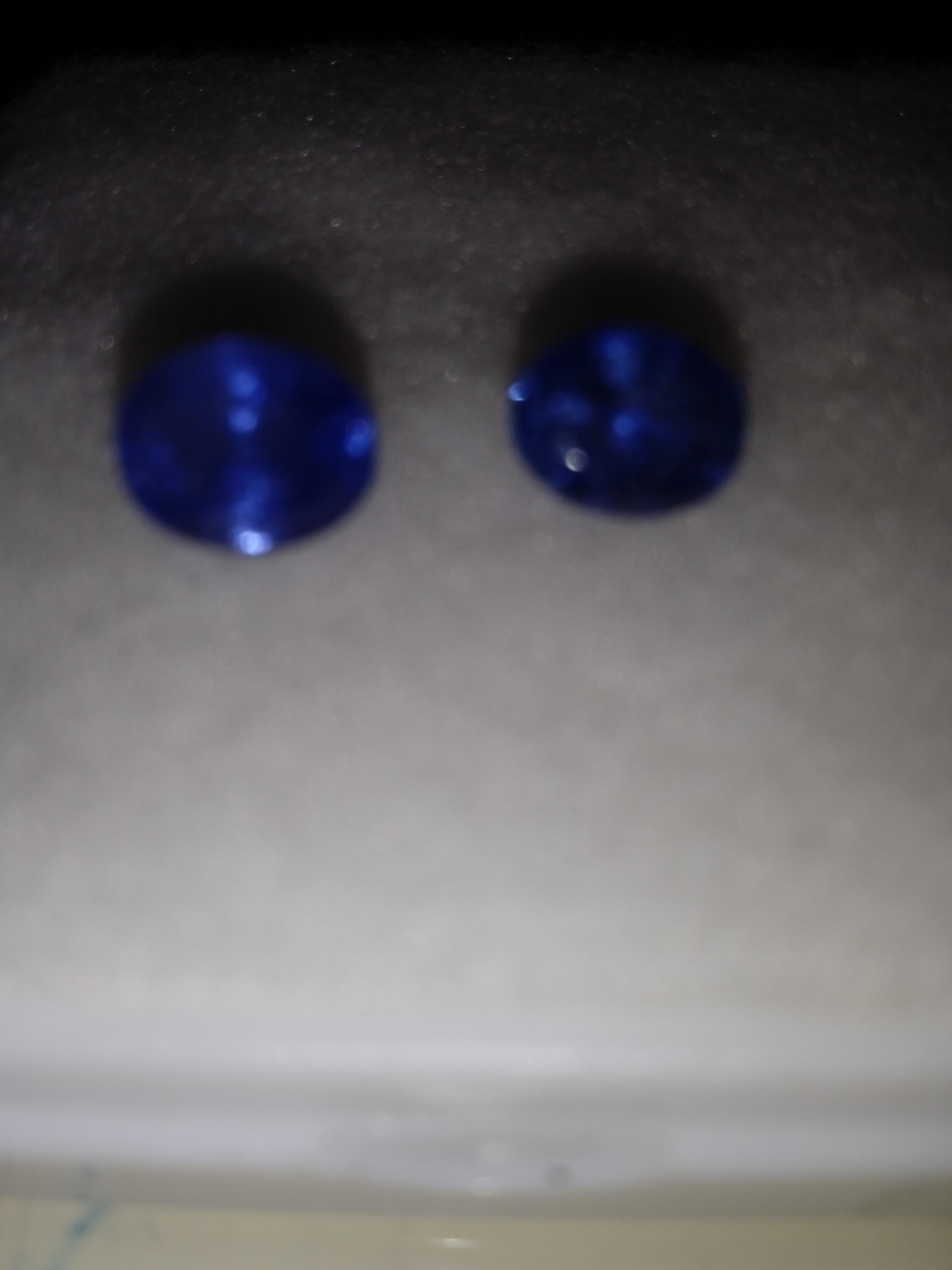 Natural Sri Lanka corn flower blue sapphires pair 3 carats  For Sale 2