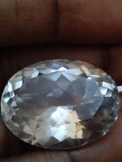 Natural white Beryl gem stone 49 carats