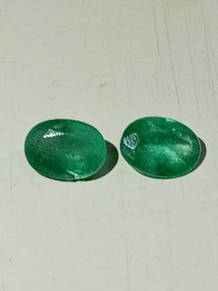 Natural Zambia emerald pair 3.7 carats