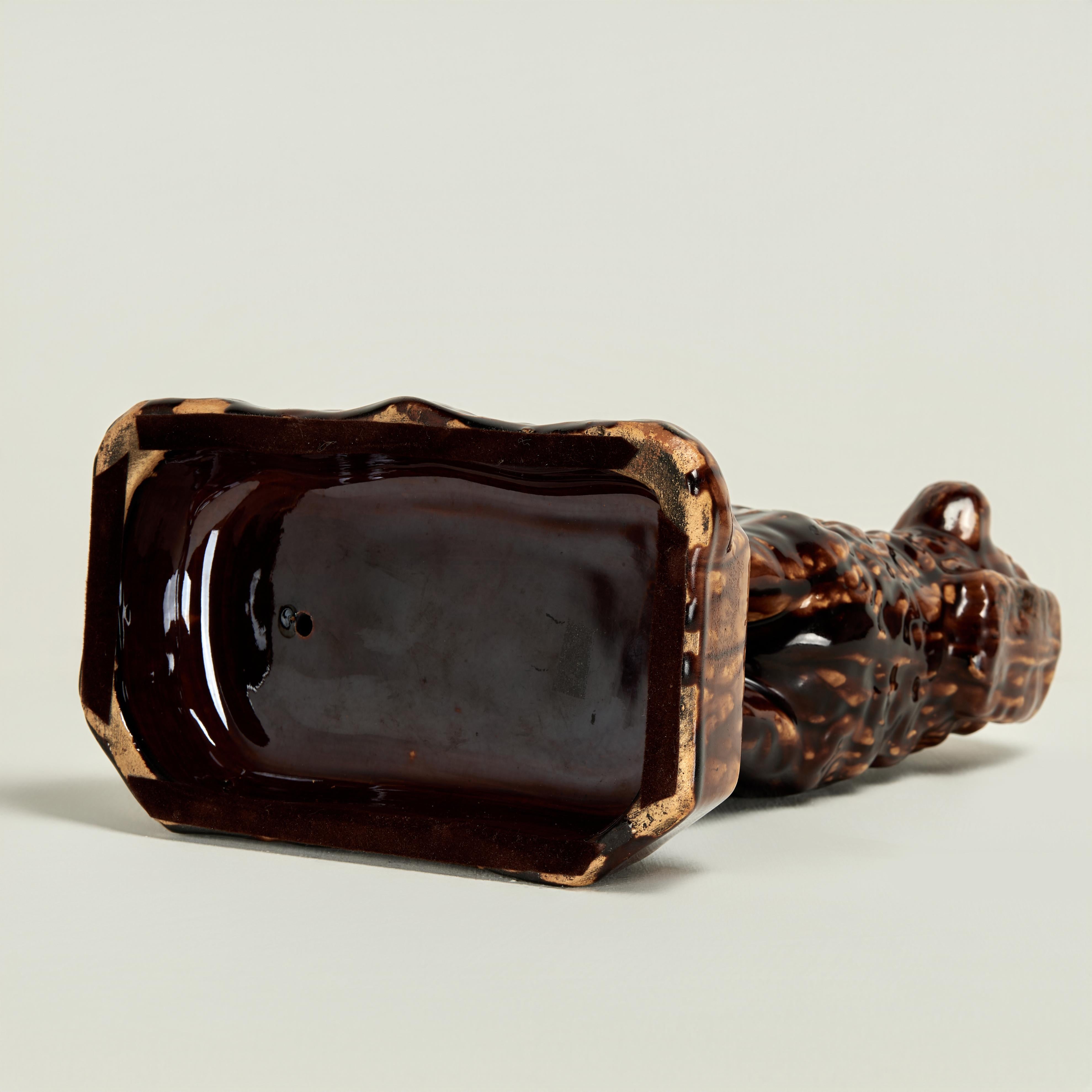 Paire de chiens anciens en poterie de Rockingham en vente 11