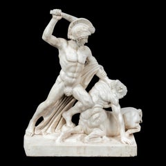 Neoclassic Canova style - 19/20th century Italian marble sculpture - Theseus 