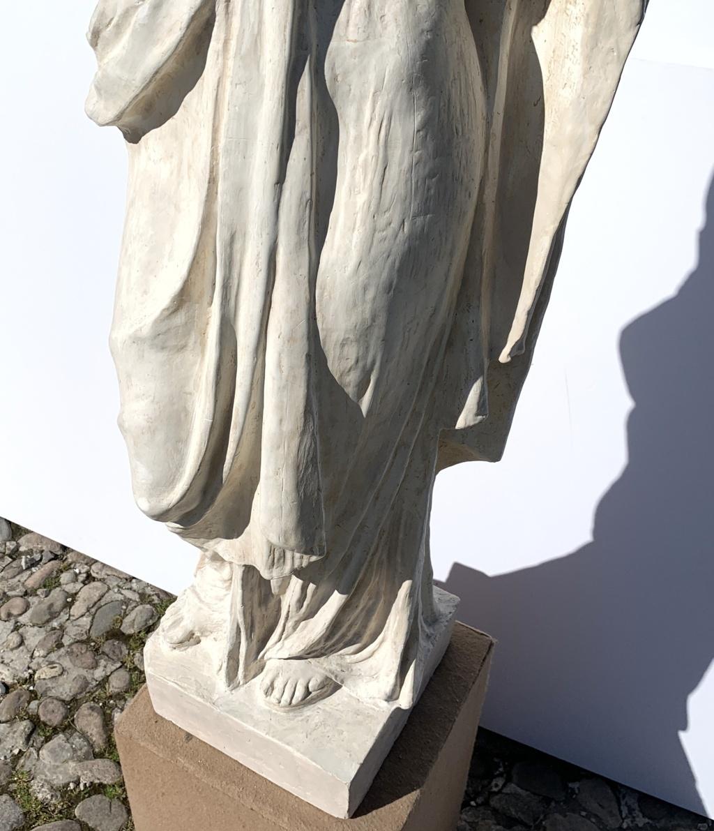 Neoclassical sculpture in Rome- Pair of 19th century Italian scagliola - Figures For Sale 11