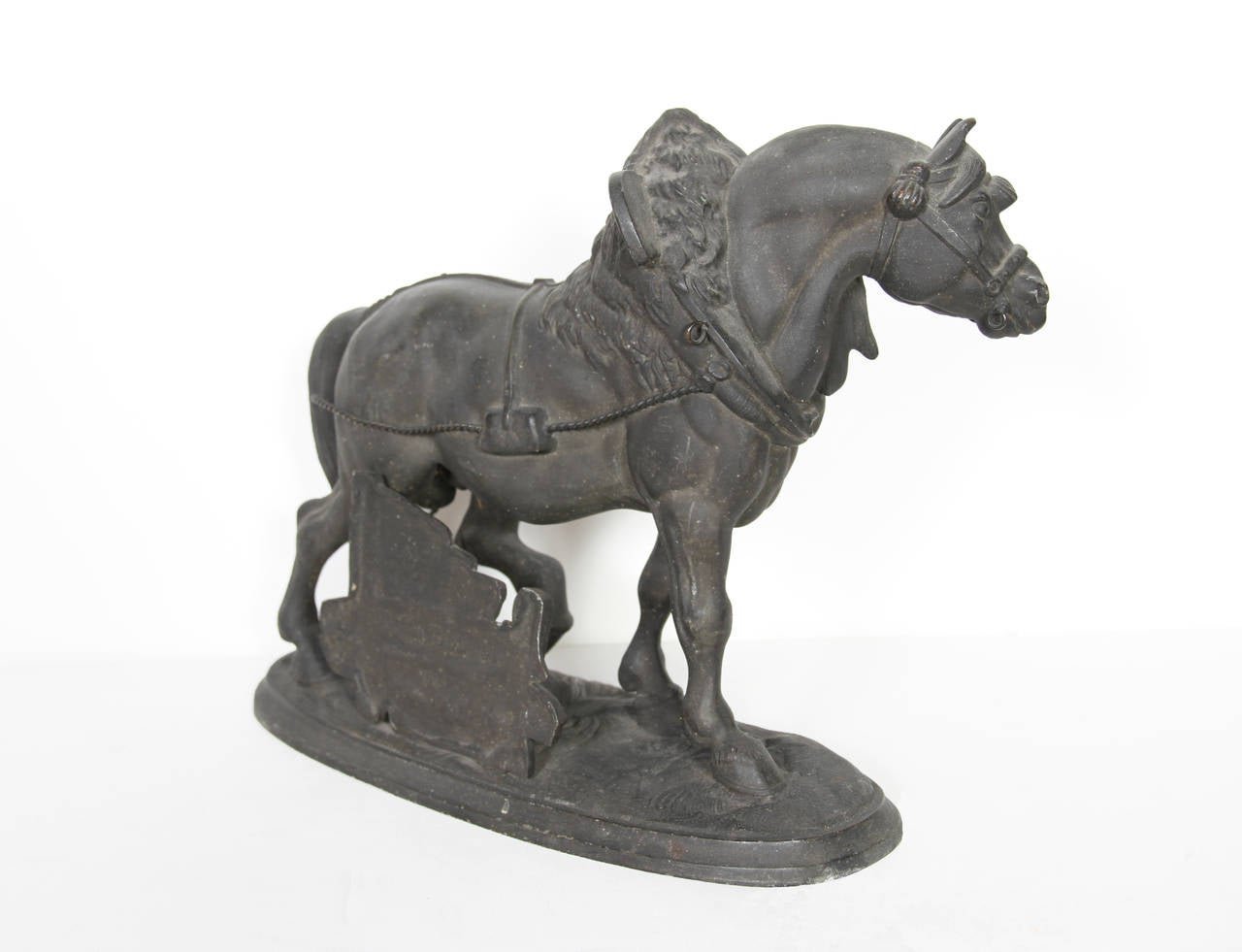 clock with horse on top