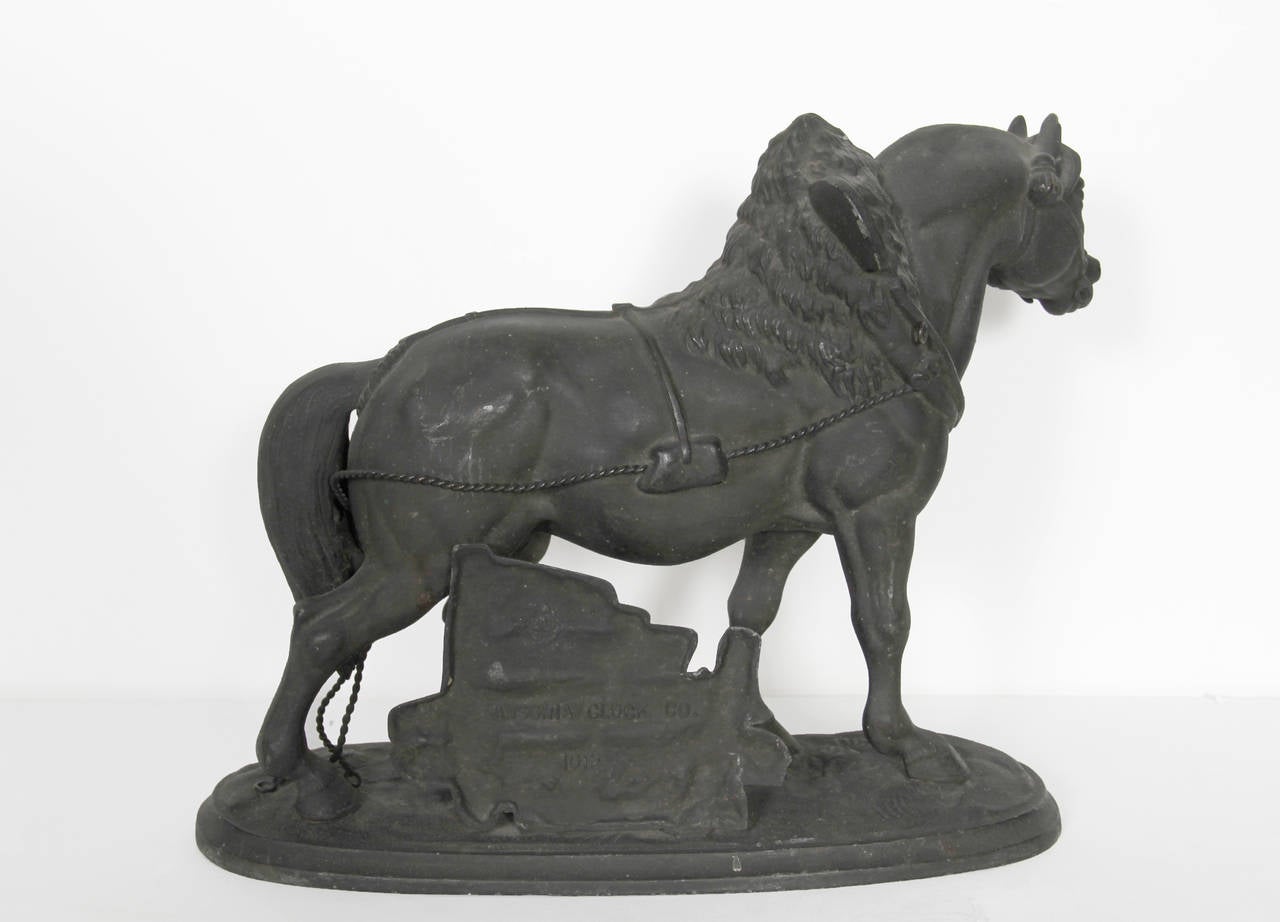 Norman Horse - Latonia and No. 1012 Clock Top - Gray Figurative Sculpture by Unknown