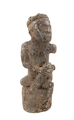 "Re N'Tadi - Zaire", scultura in pietra di Cothe scolpita, creata tra il 1800 e il 1850.