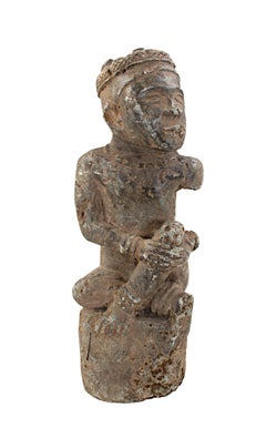 „N'Tadi King - Zaire“, geschnitzte Cothe-Steinskulptur, geschaffen zwischen 1800-1850