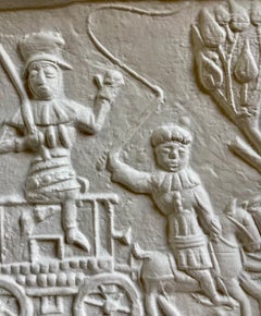 One on a chariot  Medieval Tile Gypsum Cast