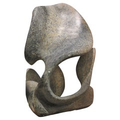 Organically Shaped Geometric Stone Sculpture 