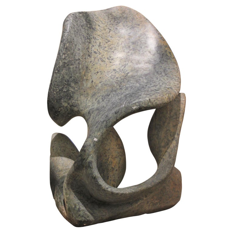 Unknown Organically Shaped Geometric Stone Sculpture at 1stDibs
