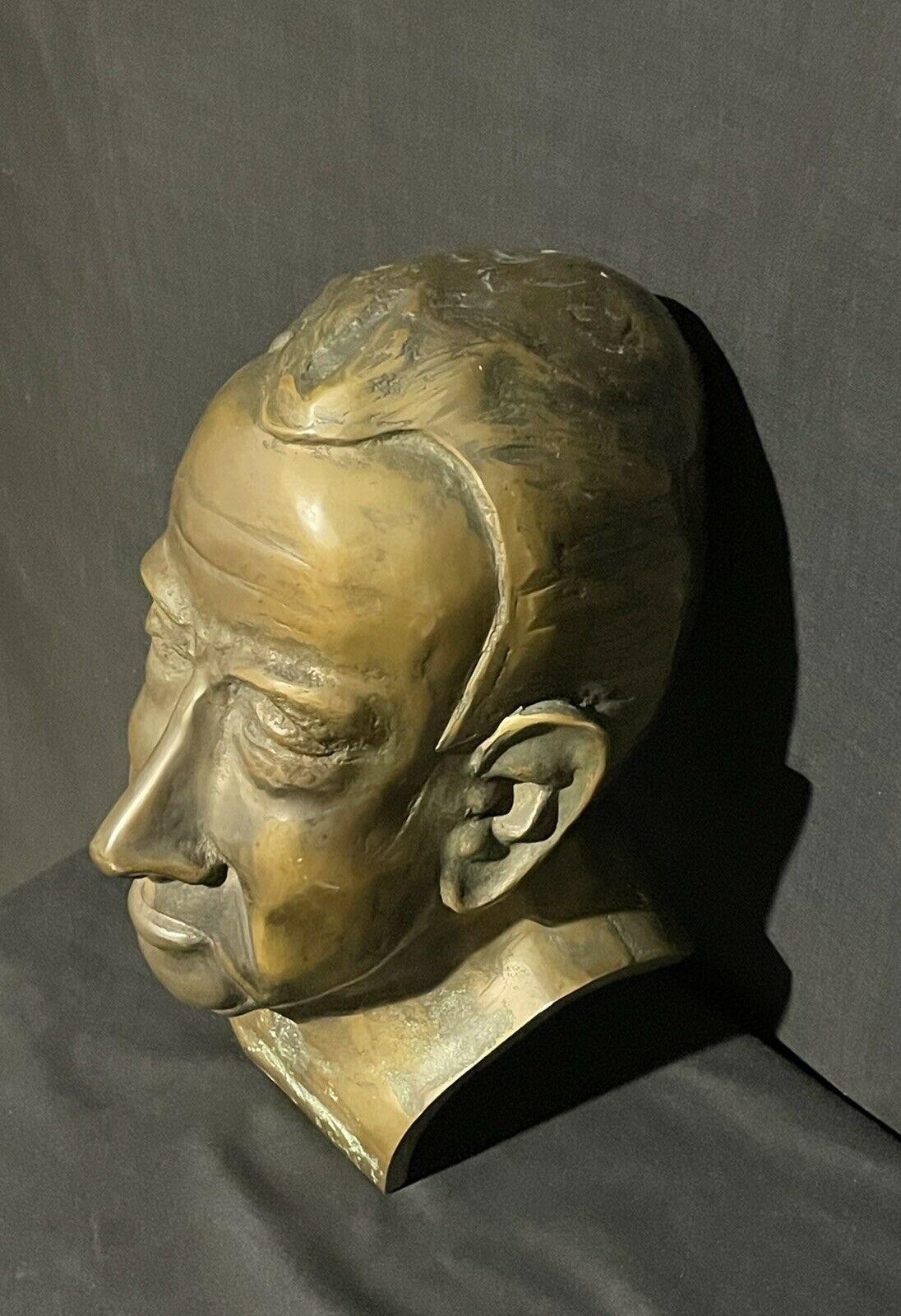 ORIGINAL PERIOD BRONZE HEAD SCULPTURE Präsident RICHARD NIXON  (Impressionismus), Sculpture, von Unknown