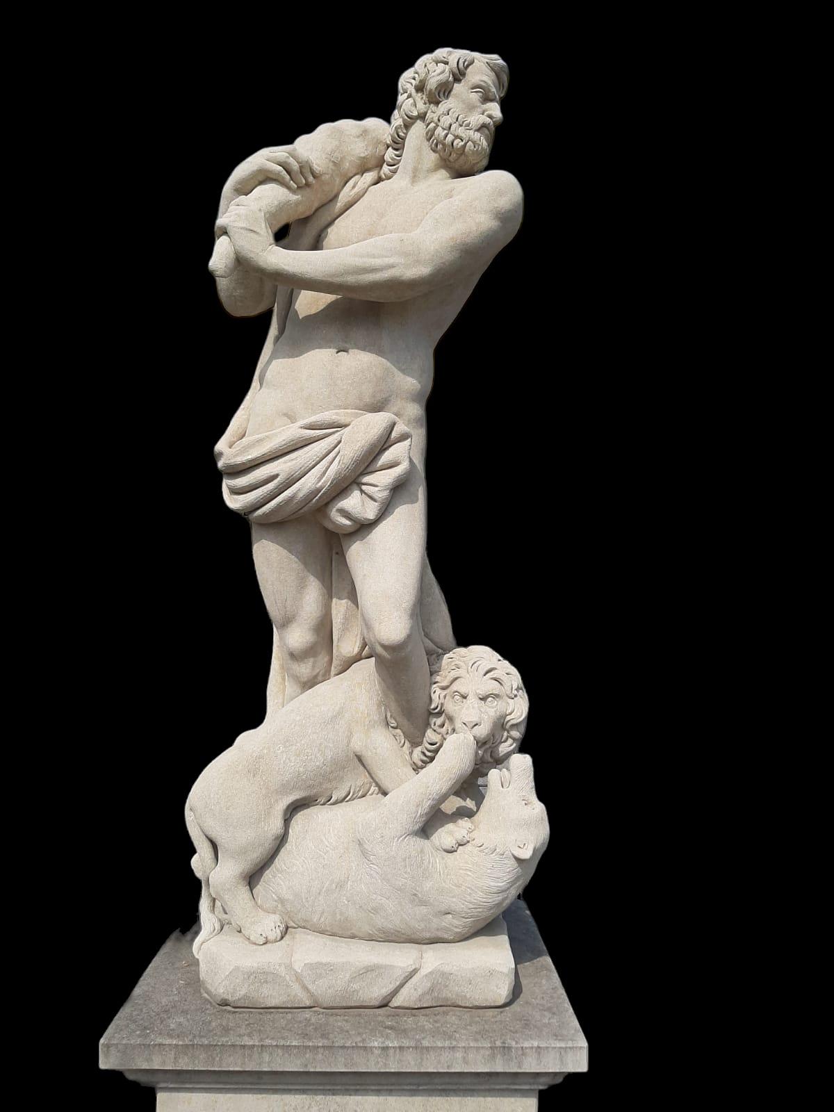 Esculturas italianas de piedra para exteriores de Hércules, tema mitológico 2