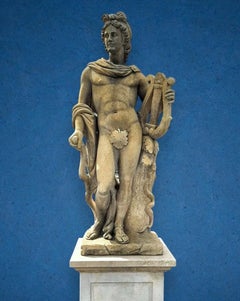 Esculturas italianas de piedra para exteriores de Apolo, tema mitológico romano