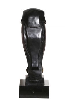 Owl, Art Deco Bronze Sculpture on Marble Base