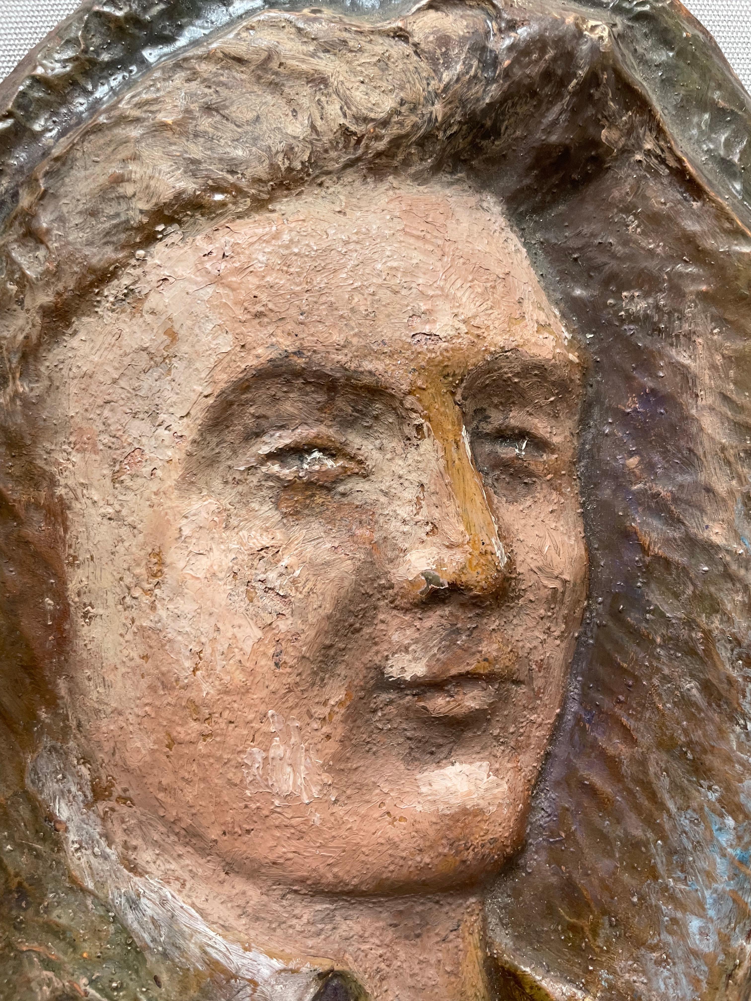 Painted Copper Relief, Late 19th Or Early 20th Century 1