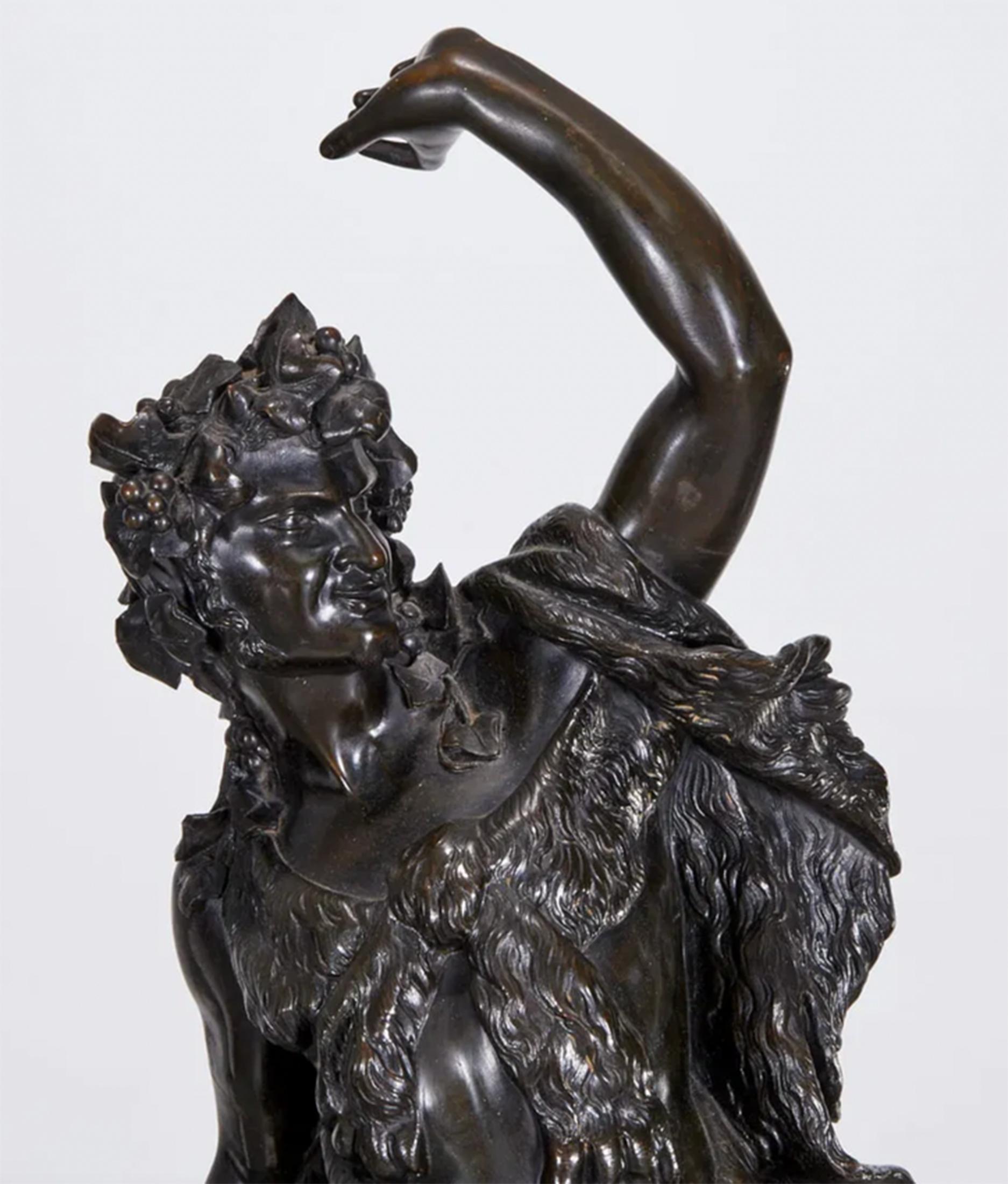 Pair Late 18th C. French Neoclassical Bronze Figural Statues - Gold Figurative Sculpture by Unknown