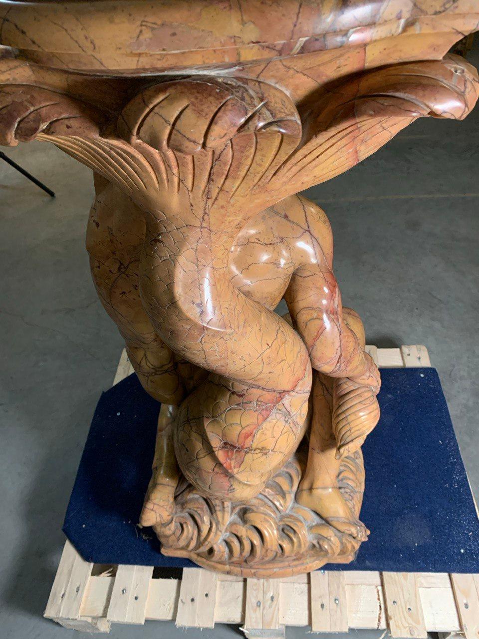 Paar barocke Skulpturen im Stil des 19. und 20. Jahrhunderts - Poseidon und Amphitrite im Angebot 15