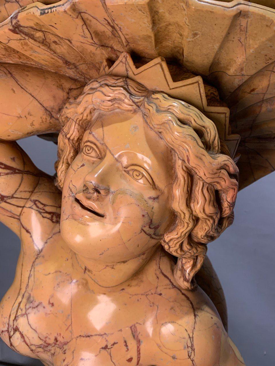 Paar barocke Skulpturen im Stil des 19. und 20. Jahrhunderts - Poseidon und Amphitrite im Angebot 4