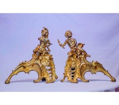 Pair Of Andirons From The Louis XV Period