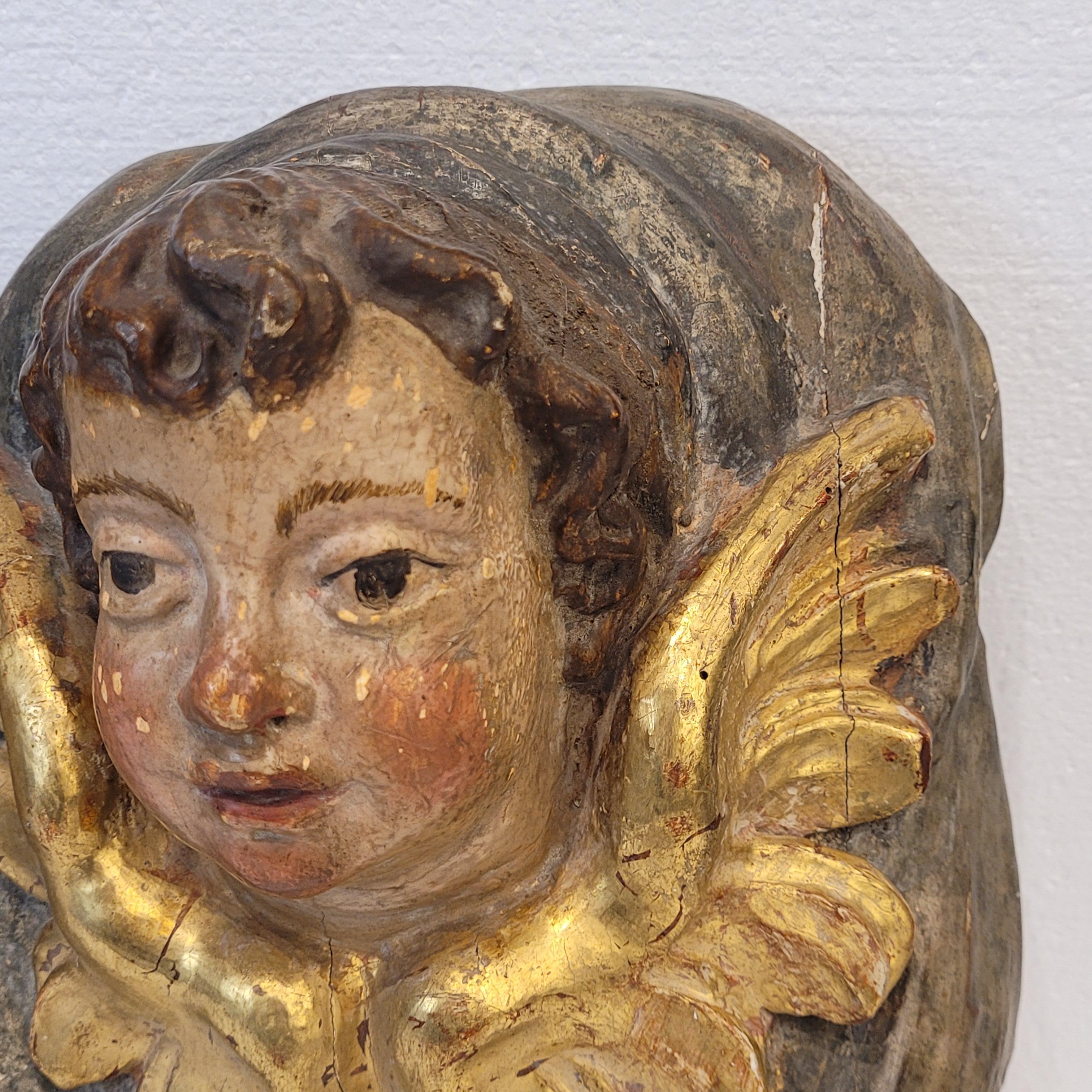 Paire d'anges Sculpture baroque 