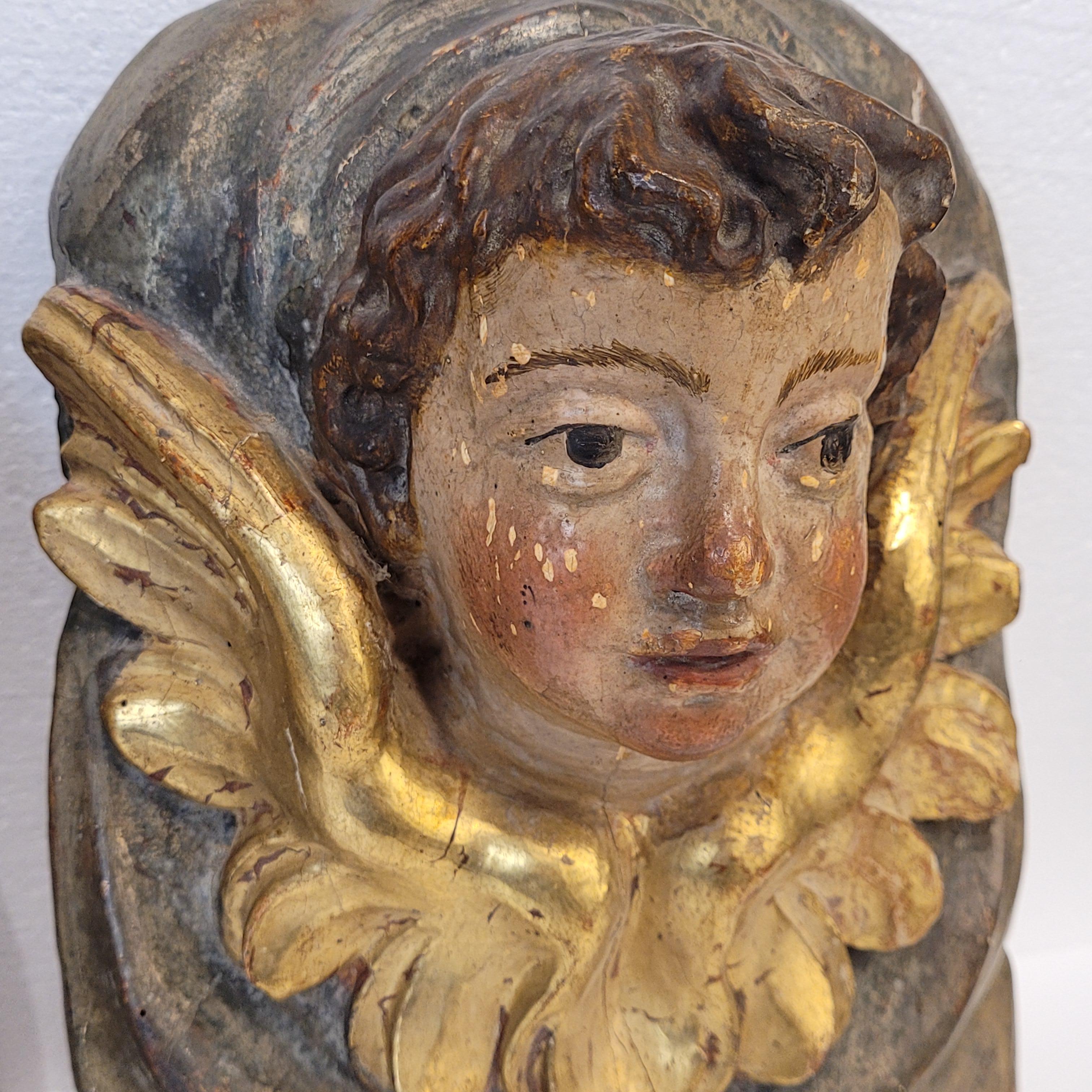 Paire d'anges Sculpture baroque 