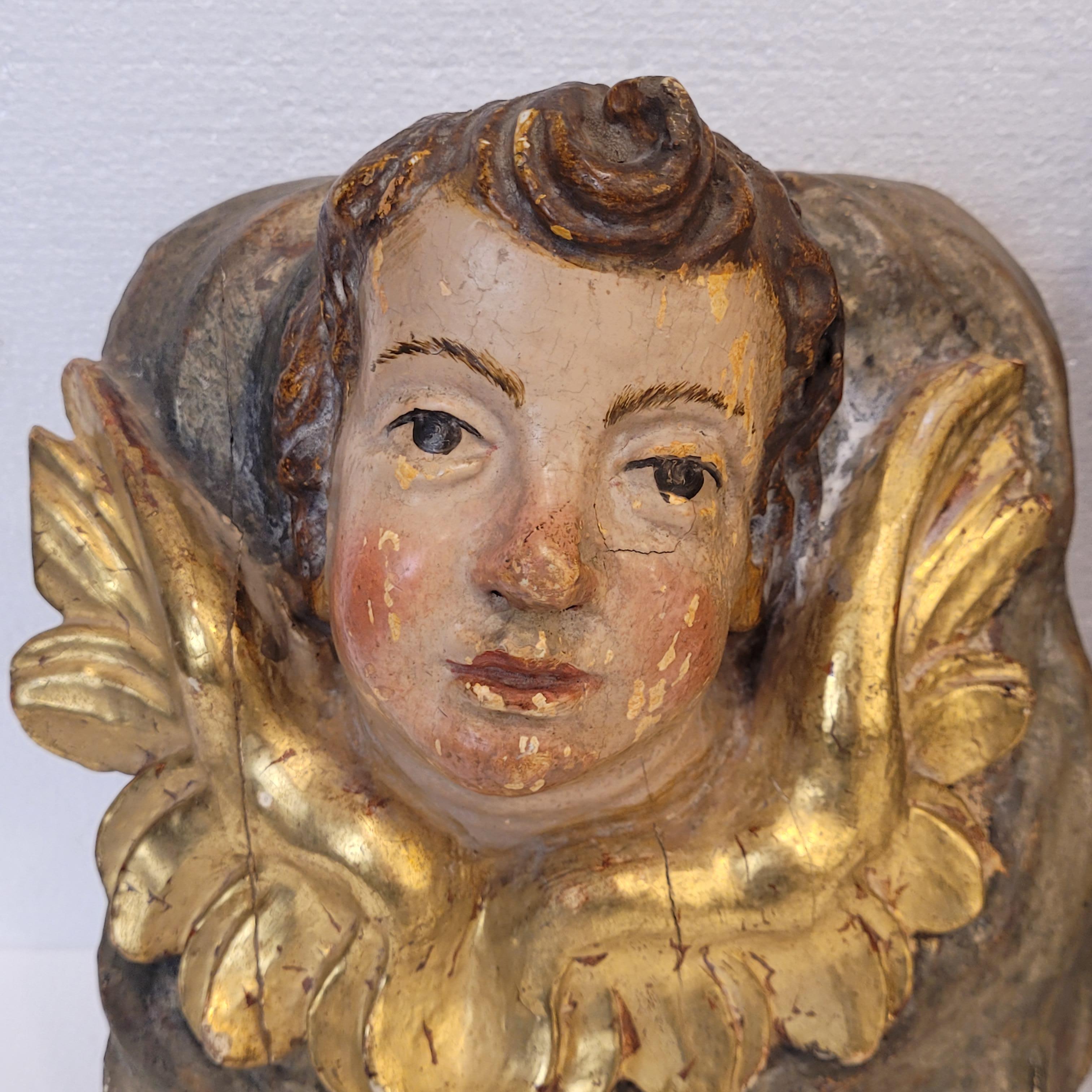 Paire d'anges Sculpture baroque 