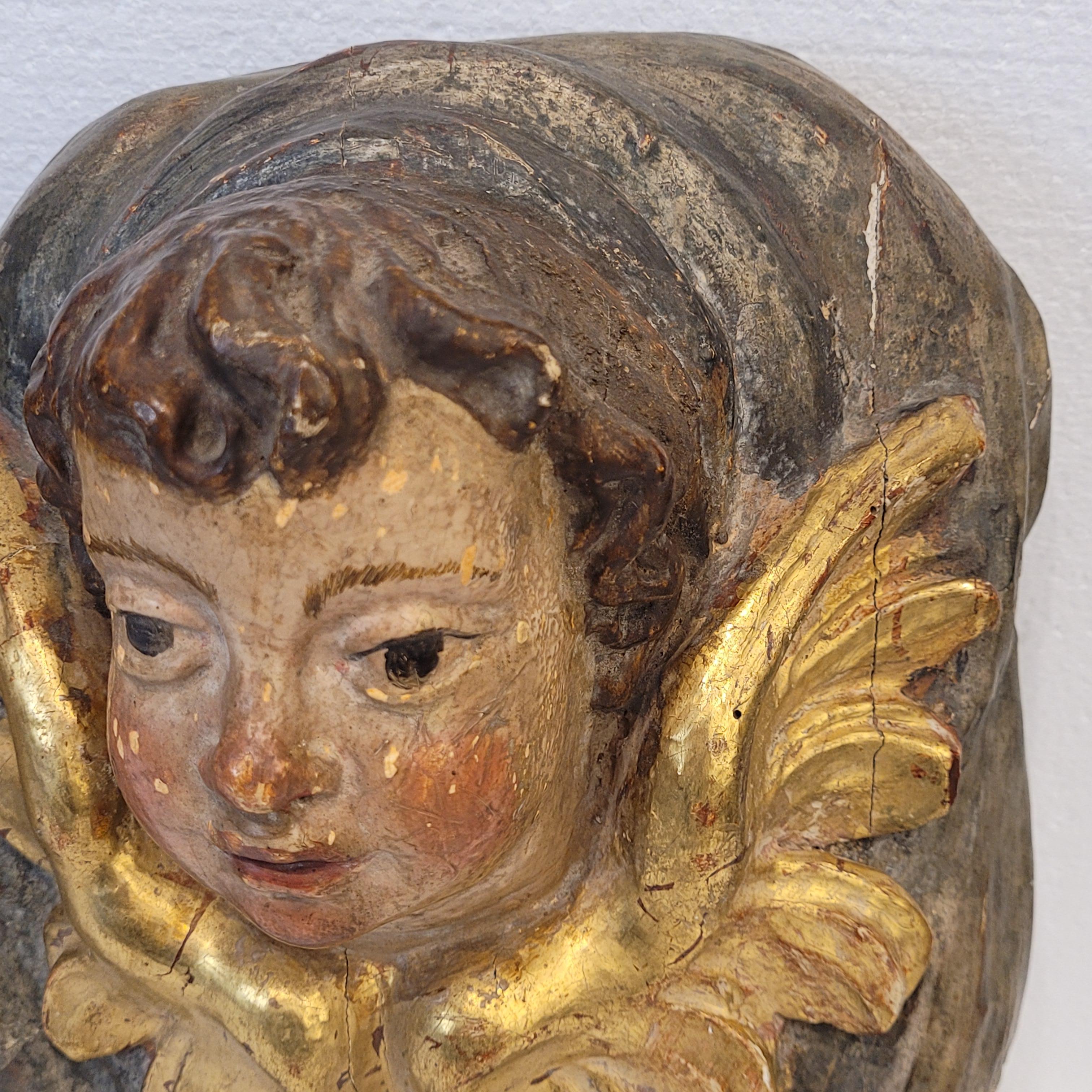 Paire d'anges Sculpture baroque 