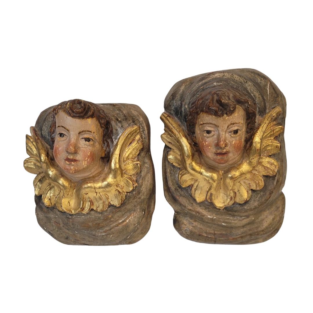 Paire d'anges Sculpture baroque 