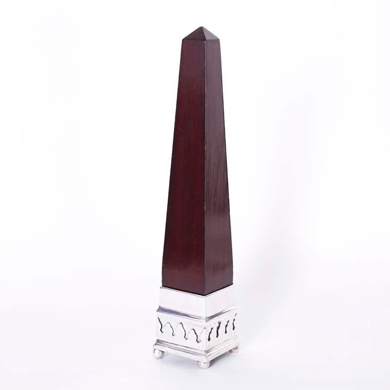 Pair of Anglo Indian Obelisks - Abstract Geometric Sculpture by Unknown