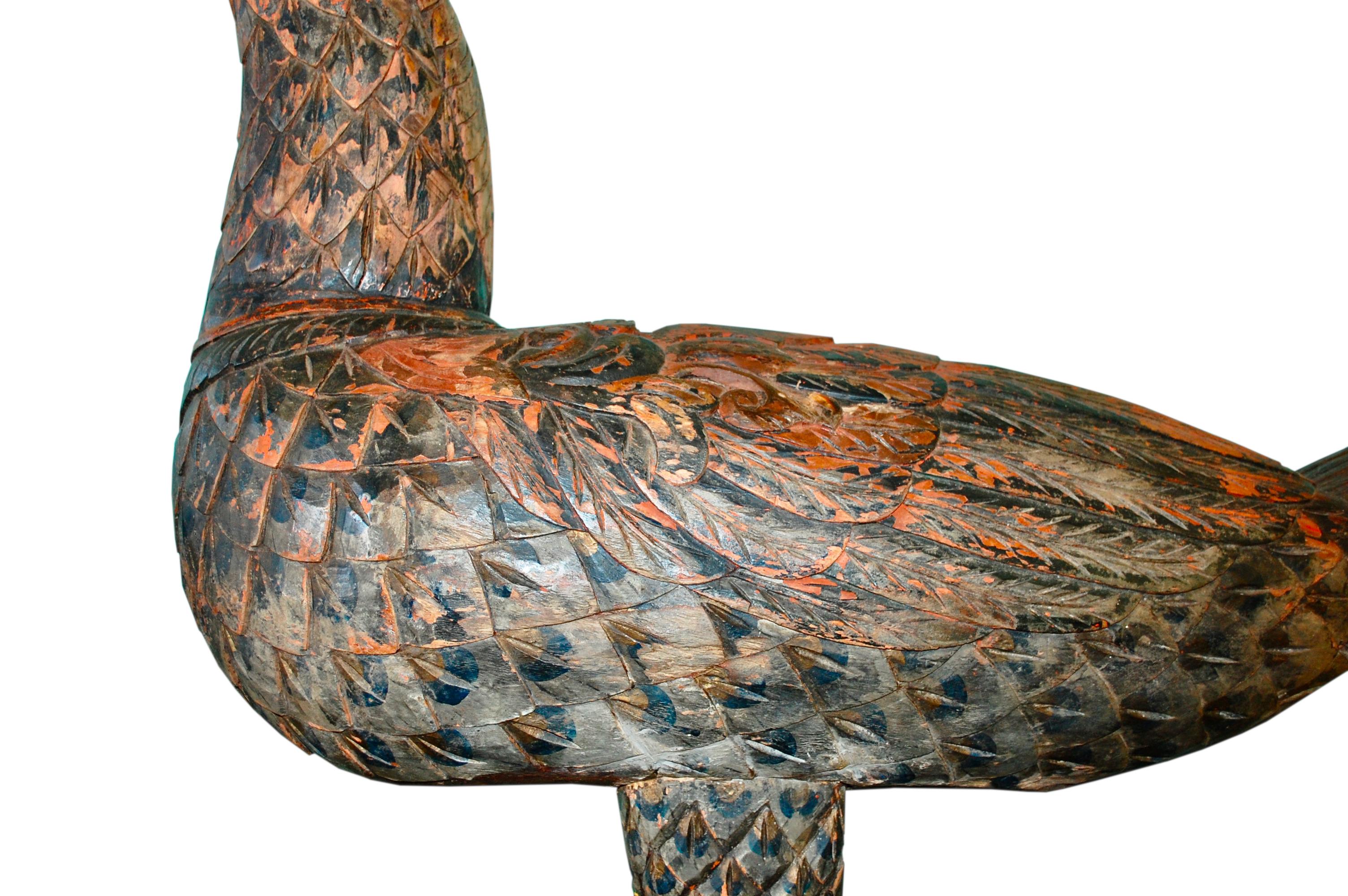 large wooden goose