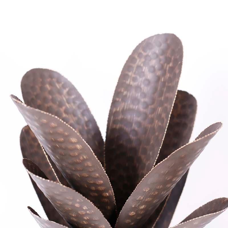 Coppia di piante di agave finte in fioriere di metallo - Figurative Sculpture Grigio di Unknown