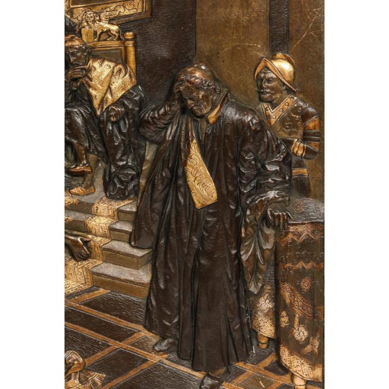 Pair of Gilt and Patinated Bronze Relief Plaques Depicting Shakespeare, Othello 2