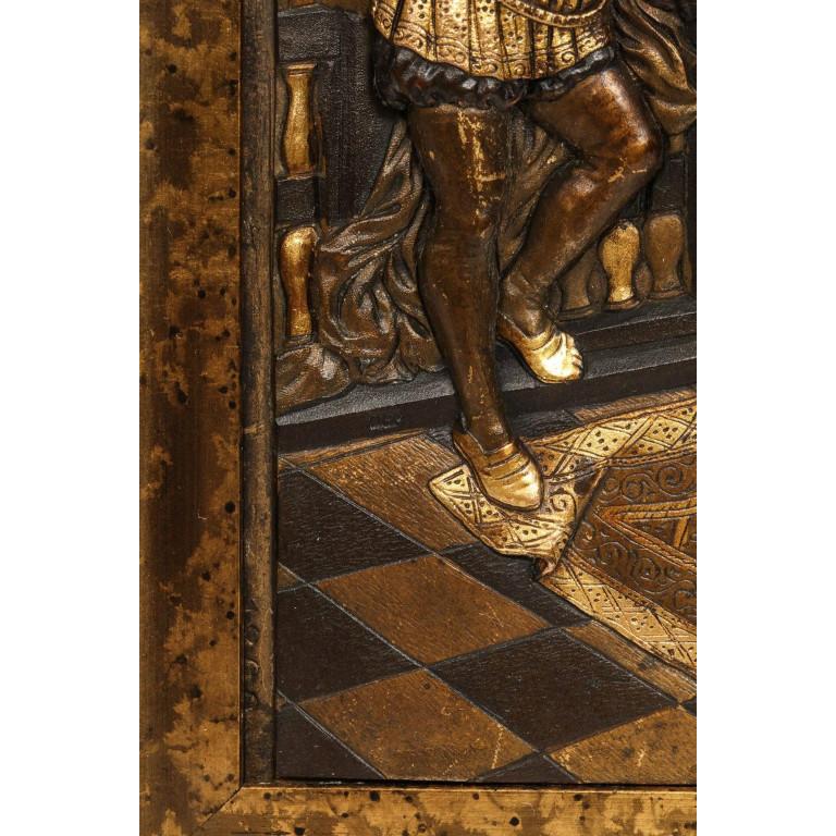 Pair of Gilt and Patinated Bronze Relief Plaques Depicting Shakespeare, Othello 3