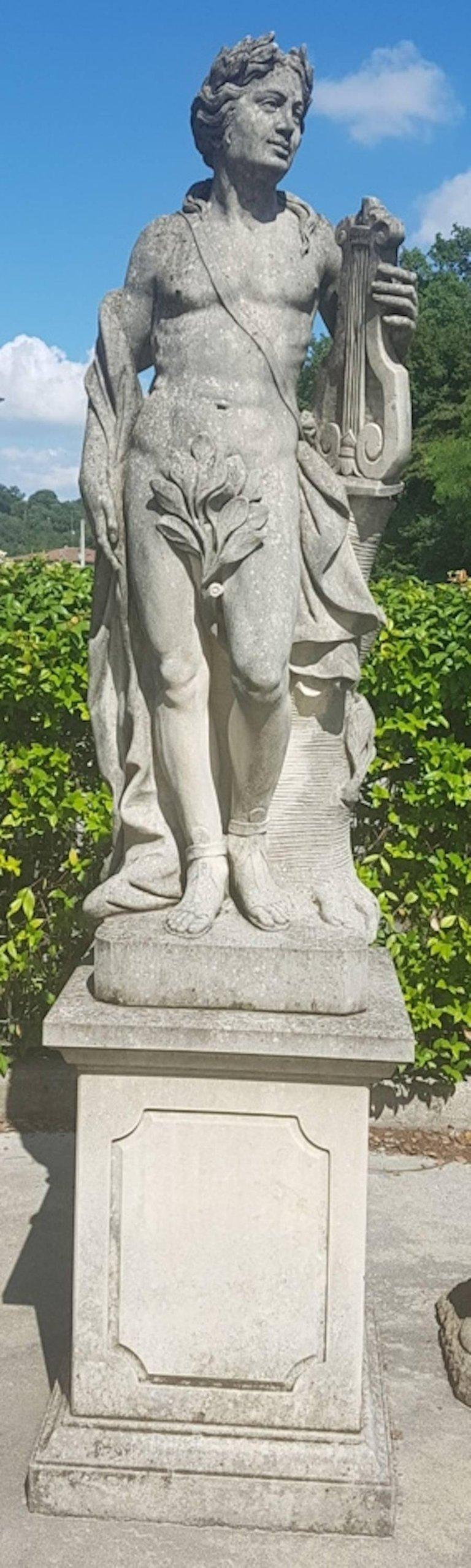 limestone garden statues