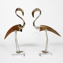 Vintage Pair of Large and Striking Binazzi Flamingos