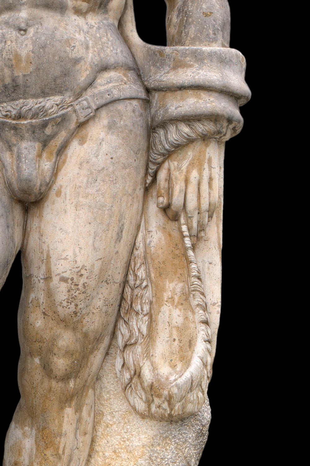 Pair of Monumental Marble Italian Figurative Nude Sculptures 3