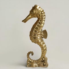 Sculpture ou figure vintage de cheval de mer de style Art déco