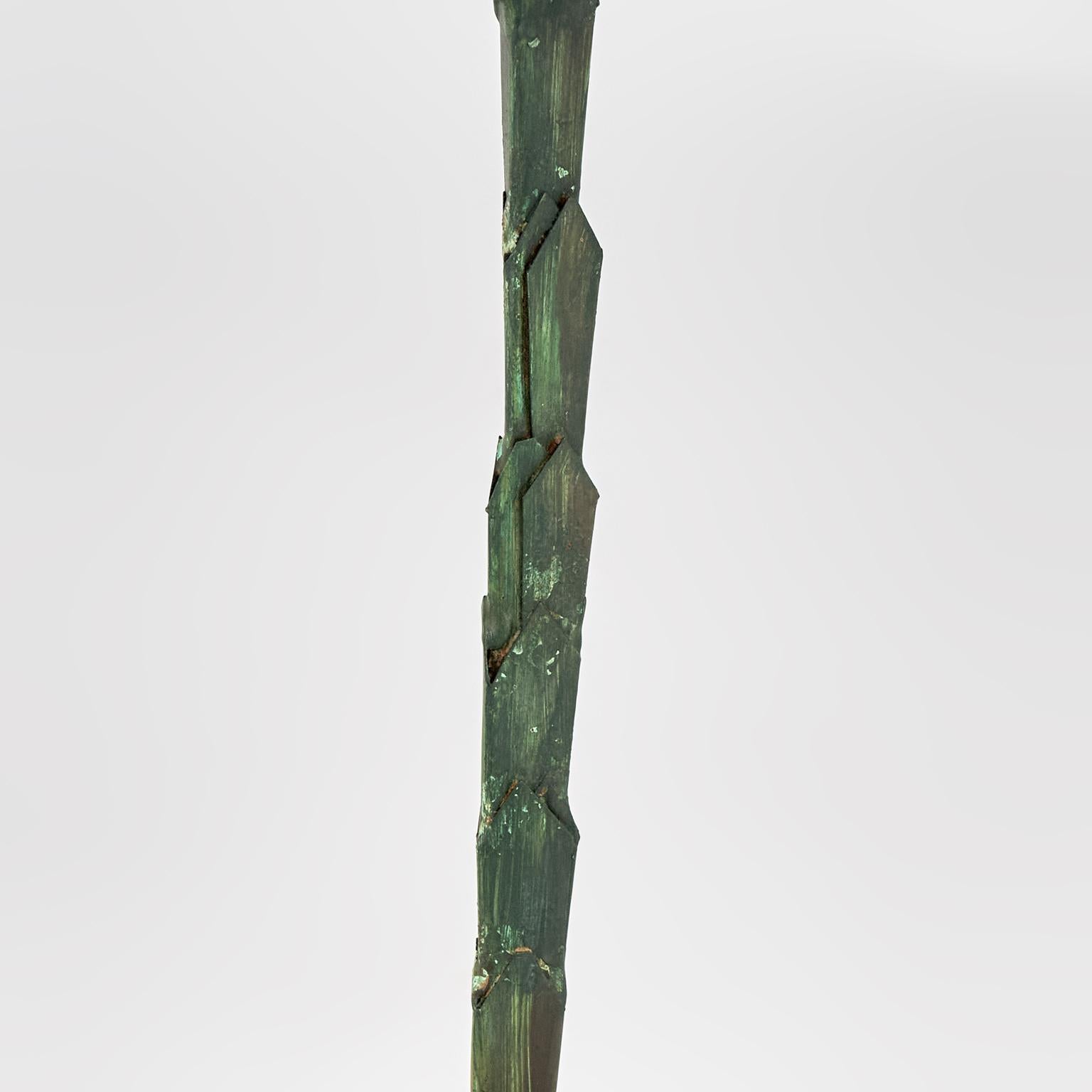 Pair of Vintage Neoclassic Italian Tole Palm Tree Garnitures or Sculptures For Sale 8