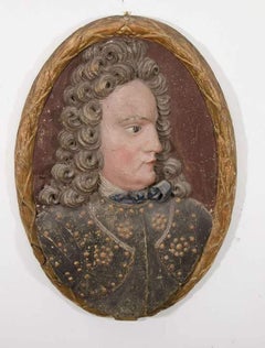 Pair of Wooden Plaques Depicting a Man and Woman, Carved ca. 1700's